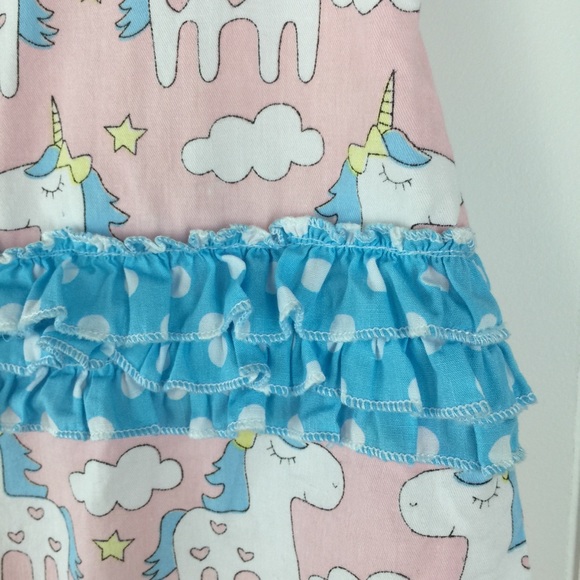 Smocked Unicorn Romper 6-12M - Picture 4 of 13